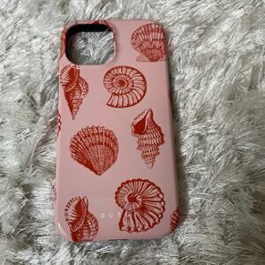 Burga Phone Case Shells Pink w Red Designs